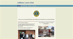 Desktop Screenshot of littletonlionsclubnc.com