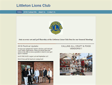 Tablet Screenshot of littletonlionsclubnc.com